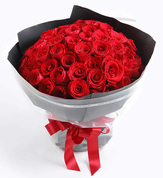 66 Roses: A Flower Bouquet/Gift Box for Your Girlfriend/Wife. Perfect for a Proposal, Birthday Surprise, Anniversary, or Valentine's Day. Nationwide Flower Delivery
